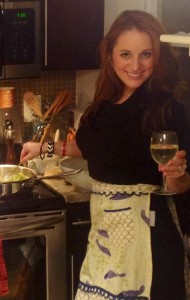 Me with my "cooking" wine last year.  This wine was both delicious to sip, and also thinned the gravy quite nicely!